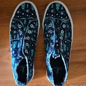 Corkys Blue and Green Patterned Sneakers
